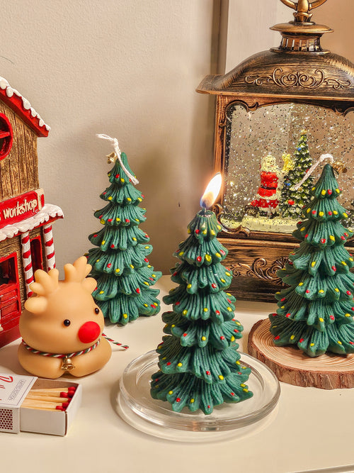 Candle Christmas Tree Green Soy Wax