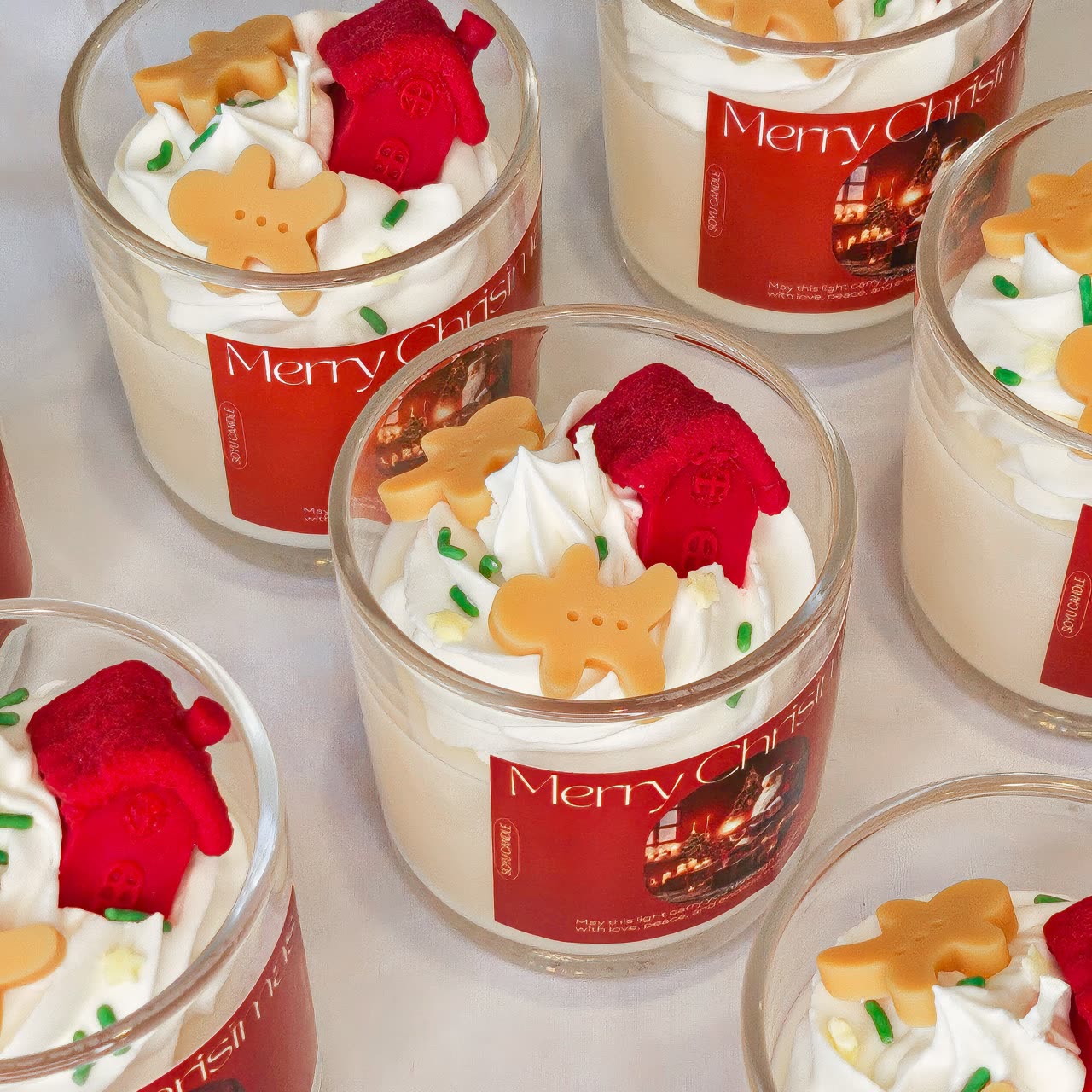 Candle Gingerbread Brown Soy Wax