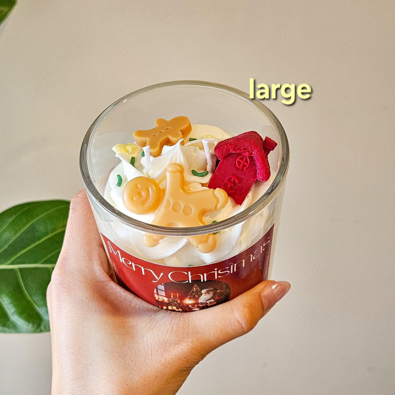 Candle Gingerbread Brown Soy Wax