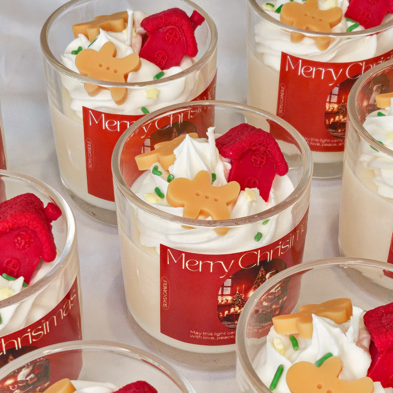 Candle Gingerbread Brown Soy Wax