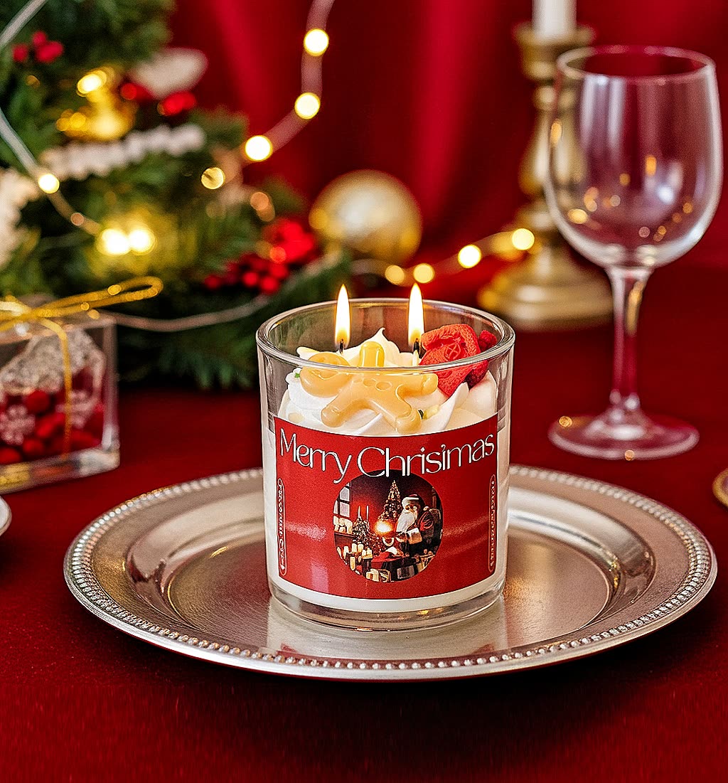 Candle Gingerbread Brown Soy Wax